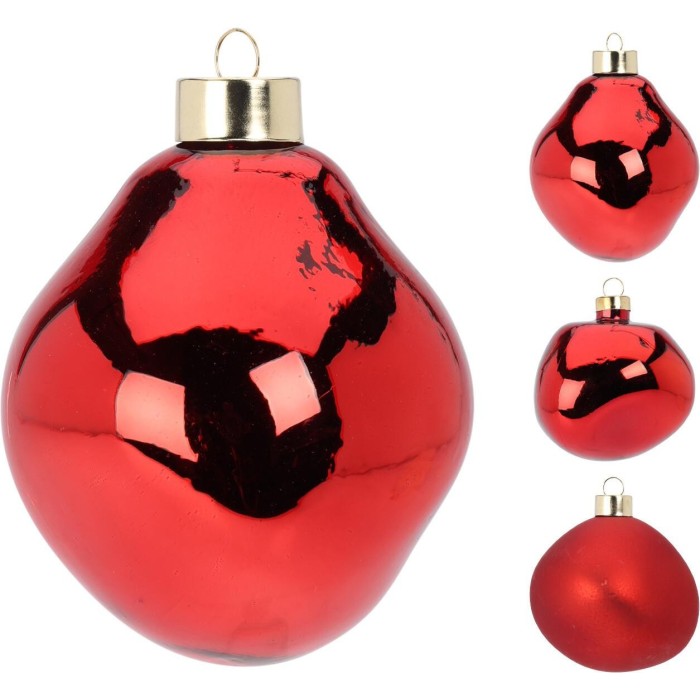 SFERA VETRO D8 ROSSA 3ASS